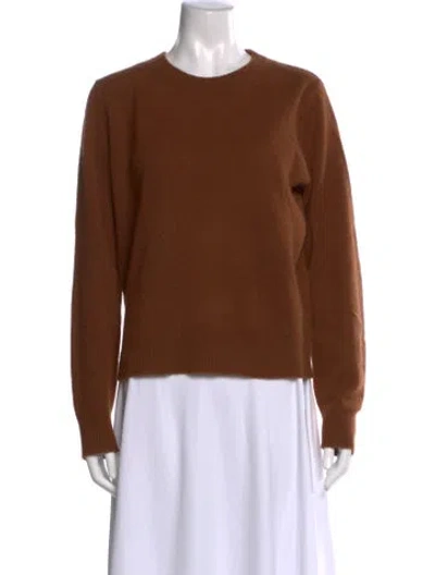 Pre-owned Reformation Cashmere Crew Neck Sweater In Brown