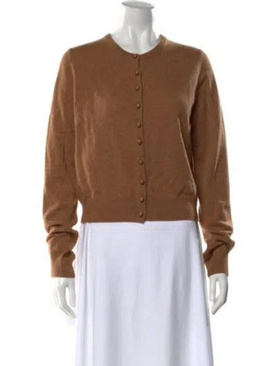 Pre-owned Reformation Cashmere Crew Neck Sweater In Brown