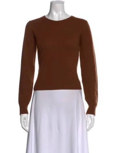 Pre-owned Reformation Cashmere Crew Neck Sweater In Brown