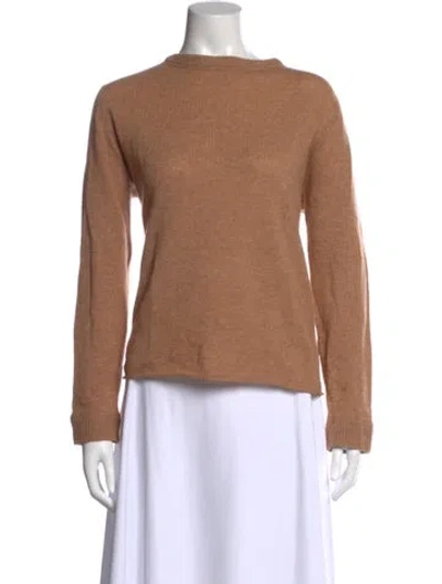 Pre-owned Reformation Cashmere Crew Neck Sweater In Brown