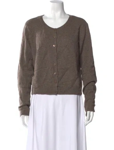 Pre-owned Reformation Cashmere Crew Neck Sweater In Brown