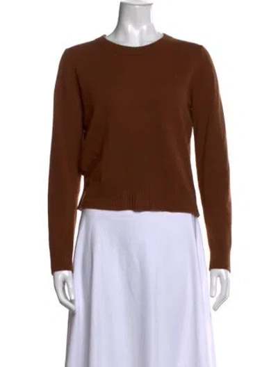 Pre-owned Reformation Cashmere Crew Neck Sweater In Brown