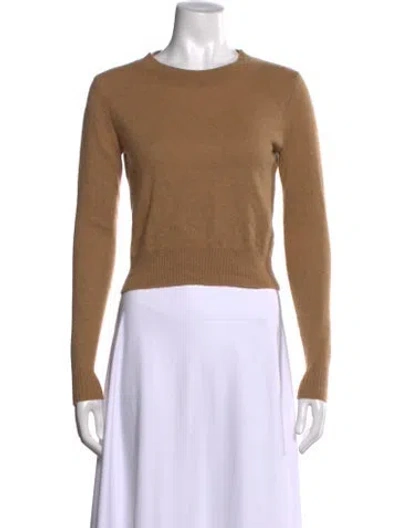 Pre-owned Reformation Cashmere Crew Neck Sweater In Brown