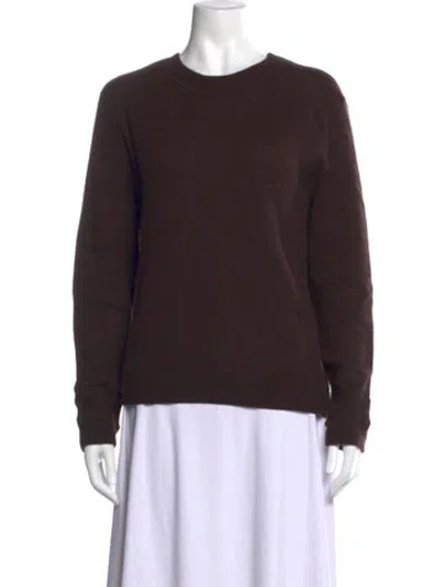 Pre-owned Reformation Cashmere Crew Neck Sweater In Brown