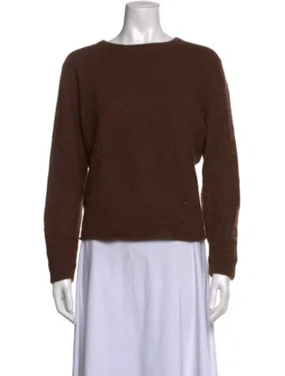 Pre-owned Reformation Cashmere Crew Neck Sweater In Brown