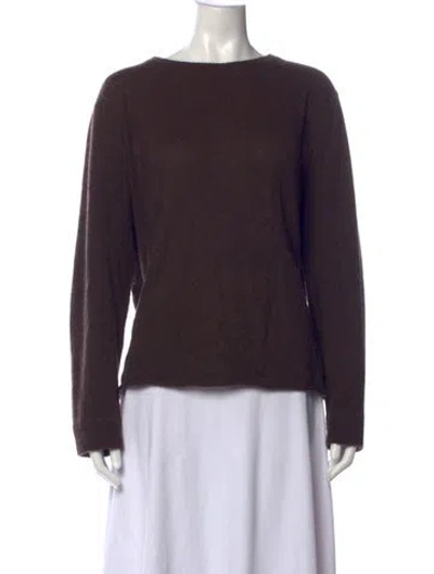 Pre-owned Reformation Cashmere Crew Neck Sweater In Brown
