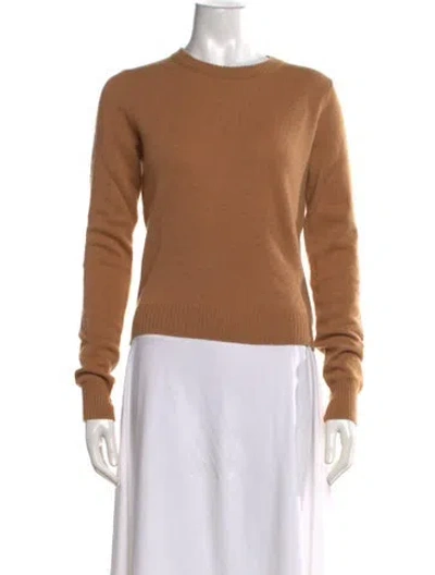 Pre-owned Reformation Cashmere Crew Neck Sweater In Brown