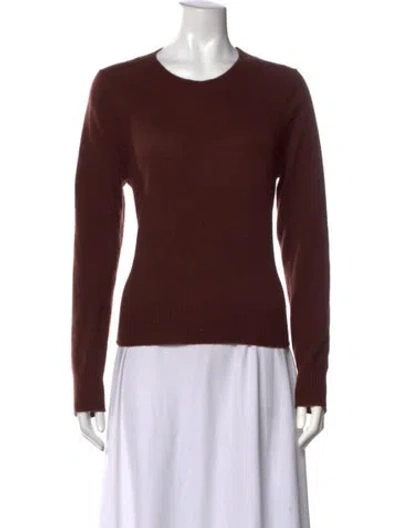 Pre-owned Reformation Cashmere Crew Neck Sweater In Brown