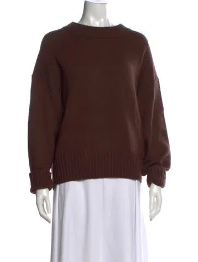 Pre-owned Reformation Cashmere Crew Neck Sweater In Brown