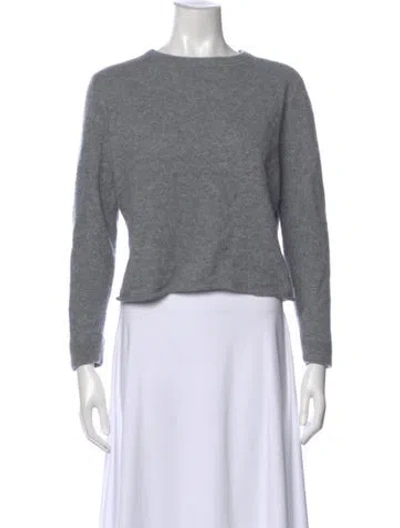 Pre-owned Reformation Cashmere Crew Neck Sweater In Gray