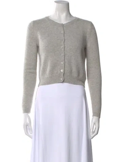 Pre-owned Reformation Cashmere Crew Neck Sweater In Gray