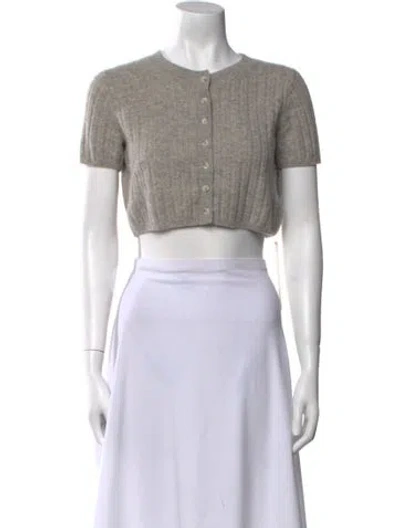 Pre-owned Reformation Cashmere Crew Neck Sweater In Gray