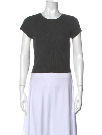 Pre-owned Reformation Cashmere Crew Neck Sweater In Gray
