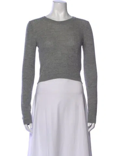 Pre-owned Reformation Cashmere Crew Neck Sweater In Gray