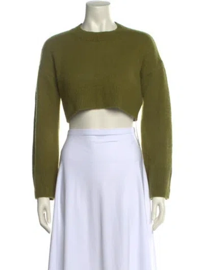 Pre-owned Reformation Cashmere Crew Neck Sweater In Green