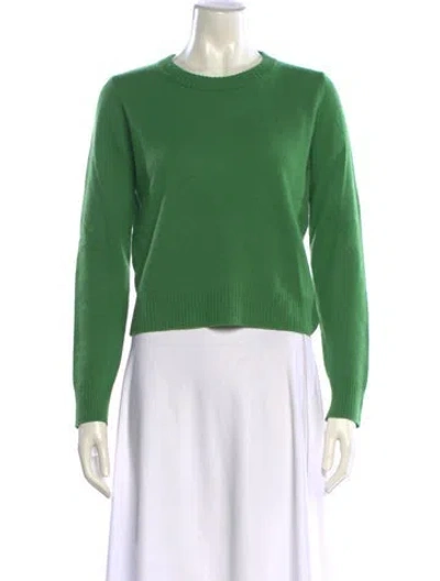 Pre-owned Reformation Cashmere Crew Neck Sweater In Green