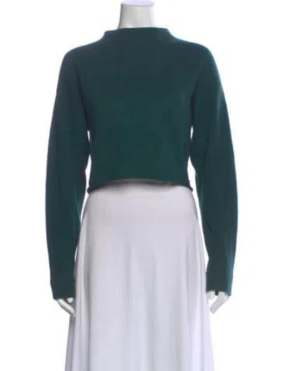 Pre-owned Reformation Cashmere Crew Neck Sweater In Green