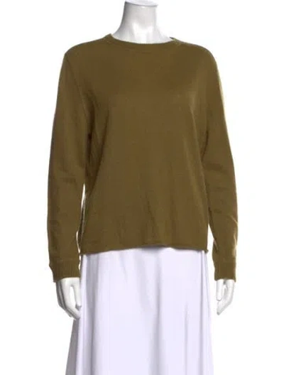 Pre-owned Reformation Cashmere Crew Neck Sweater In Green