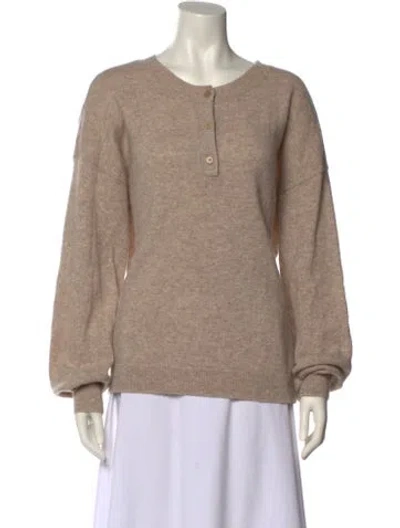 Pre-owned Reformation Cashmere Crew Neck Sweater In Neutral