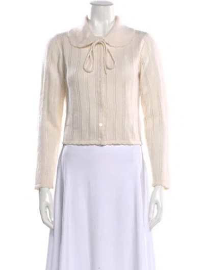 Pre-owned Reformation Cashmere Crew Neck Sweater In Neutral