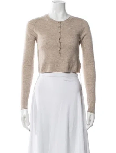 Pre-owned Reformation Cashmere Crew Neck Sweater In Neutral
