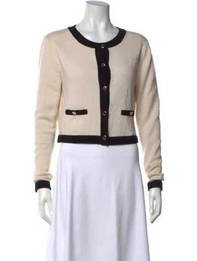 Pre-owned Reformation Cashmere Crew Neck Sweater In Neutral