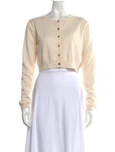 Pre-owned Reformation Cashmere Crew Neck Sweater In Neutral