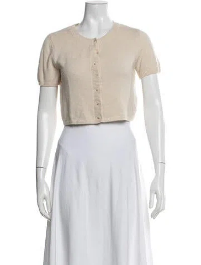 Pre-owned Reformation Cashmere Crew Neck Sweater In Neutrals