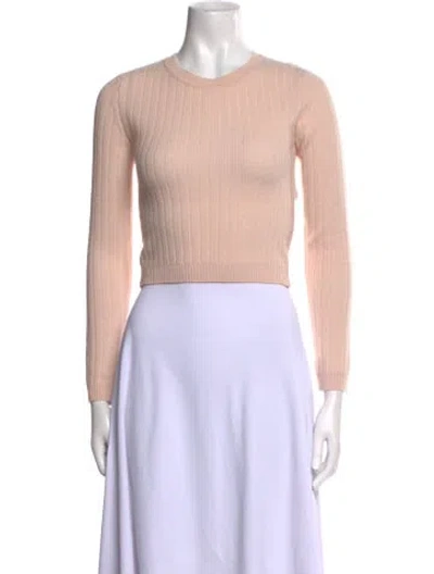 Pre-owned Reformation Cashmere Crew Neck Sweater In Pink