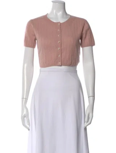 Pre-owned Reformation Cashmere Crew Neck Sweater In Pink