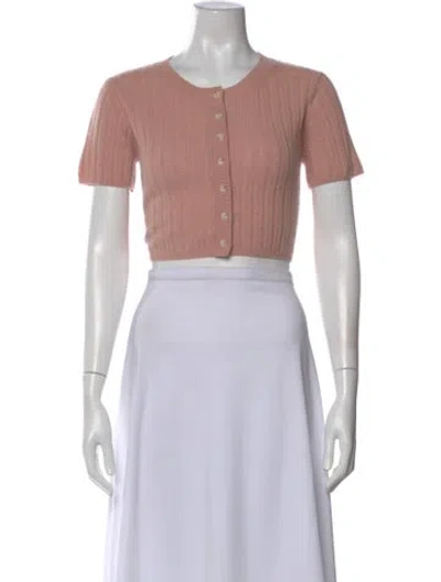 Pre-owned Reformation Cashmere Crew Neck Sweater In Pink