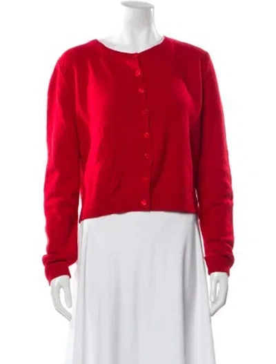Pre-owned Reformation Cashmere Crew Neck Sweater In Red
