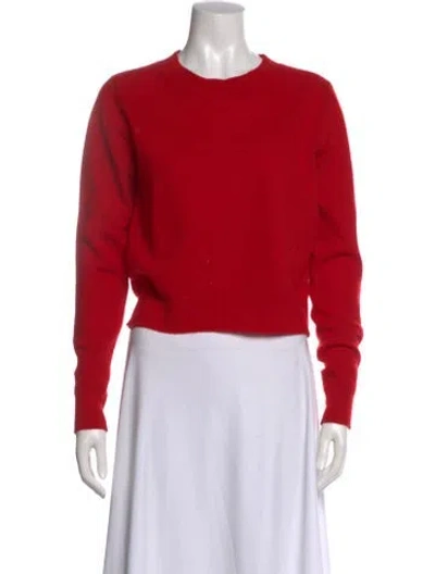 Pre-owned Reformation Cashmere Crew Neck Sweater In Red
