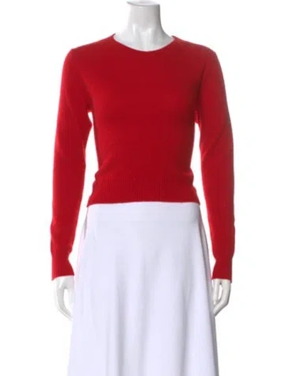 Pre-owned Reformation Cashmere Crew Neck Sweater In Red