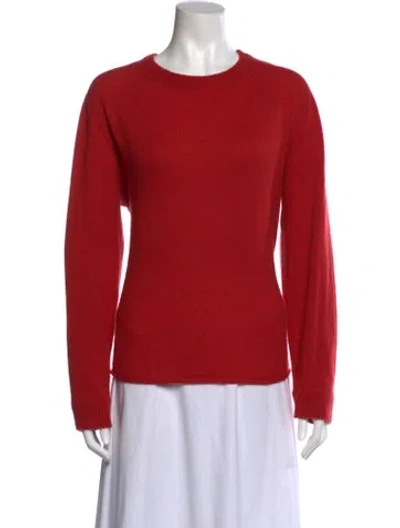 Pre-owned Reformation Cashmere Crew Neck Sweater In Red