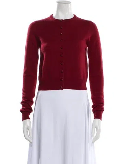 Pre-owned Reformation Cashmere Crew Neck Sweater In Red