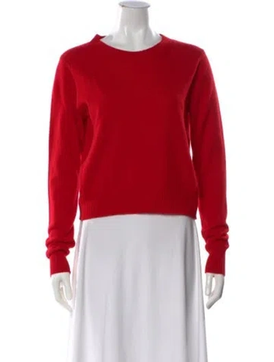 Pre-owned Reformation Cashmere Crew Neck Sweater In Red