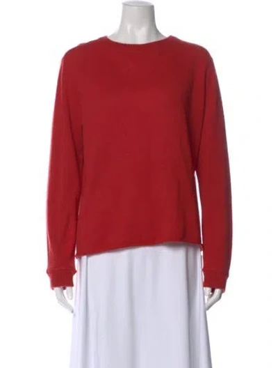 Pre-owned Reformation Cashmere Crew Neck Sweater In Red