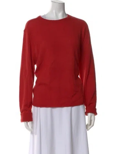 Pre-owned Reformation Cashmere Crew Neck Sweater In Red