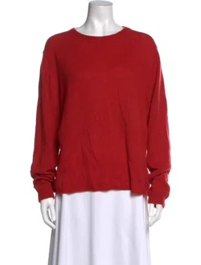 Pre-owned Reformation Cashmere Crew Neck Sweater In Red