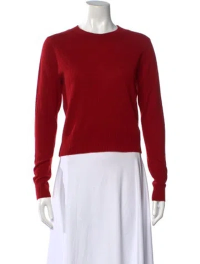 Pre-owned Reformation Cashmere Crew Neck Sweater In Red