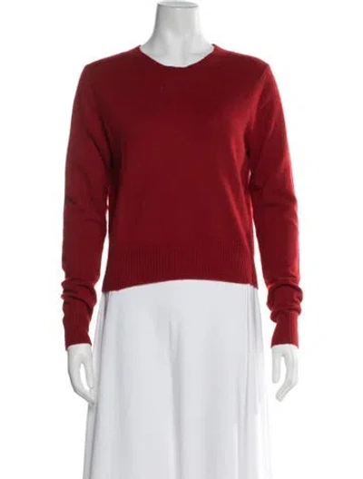 Pre-owned Reformation Cashmere Crew Neck Sweater In Red