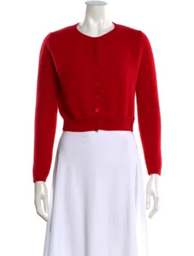Pre-owned Reformation Cashmere Crew Neck Sweater In Red