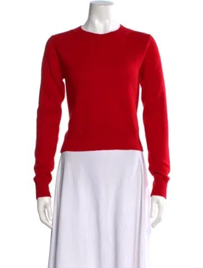 Pre-owned Reformation Cashmere Crew Neck Sweater In Red
