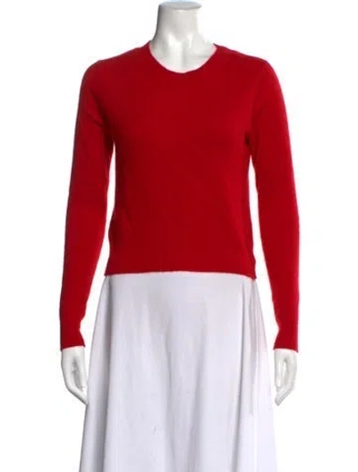 Pre-owned Reformation Cashmere Crew Neck Sweater In Red