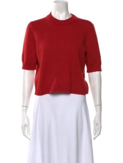 Pre-owned Reformation Cashmere Crew Neck Sweater In Red
