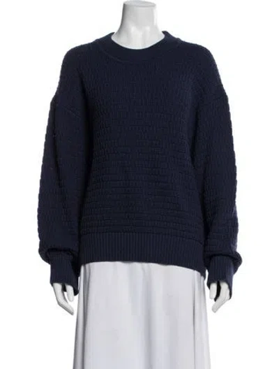 Pre-owned Reformation Cashmere Crew Neck Sweater W/ Tags In Blue