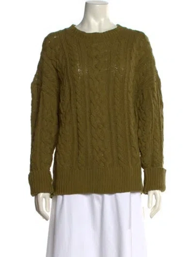 Pre-owned Reformation Cashmere Crew Neck Sweater W/ Tags In Green