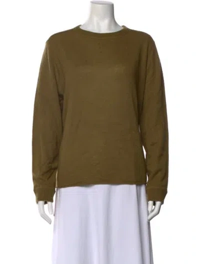 Pre-owned Reformation Cashmere Crew Neck Sweater W/ Tags In Green