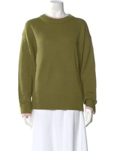 Pre-owned Reformation Cashmere Crew Neck Sweater W/ Tags In Green
